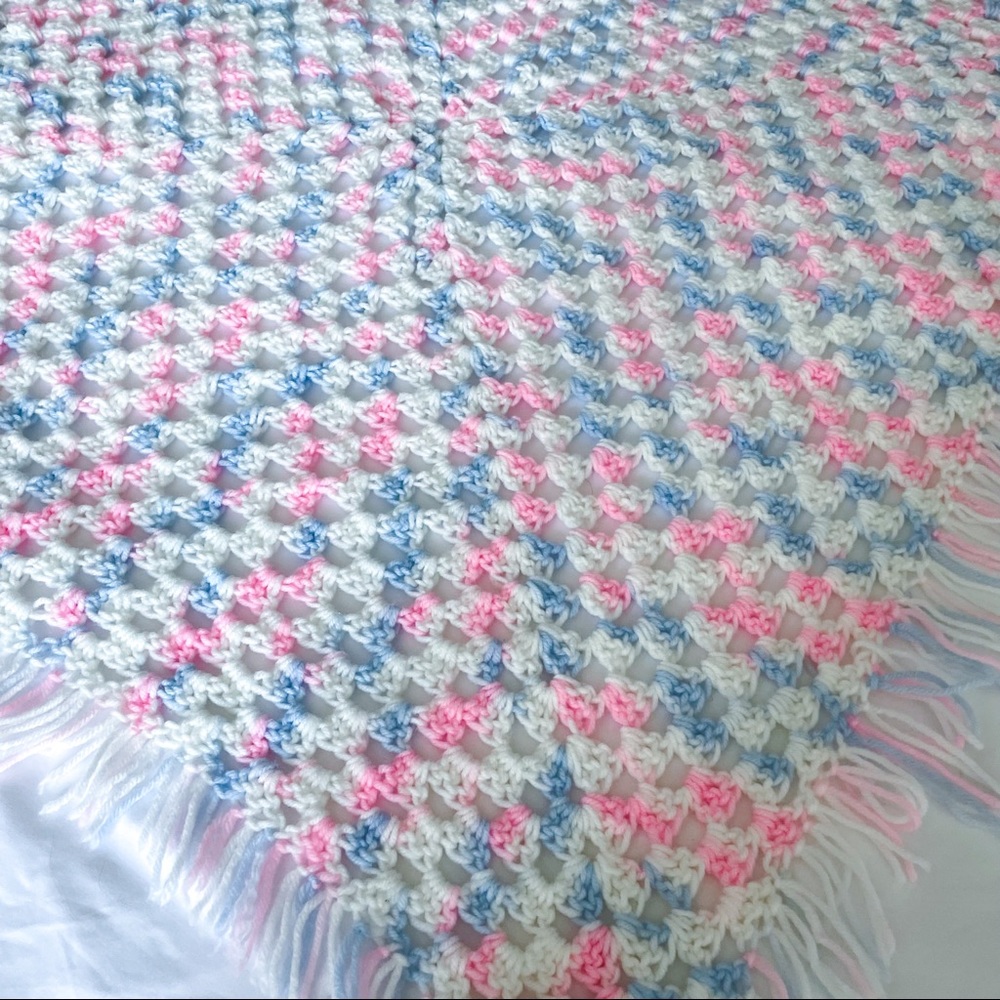 34” x 34” Colorful Crochet throw / blanket